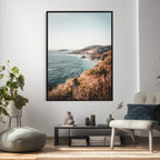 Coastal Cliffs Canvas Wall Art, Ocean Shoreline Photography