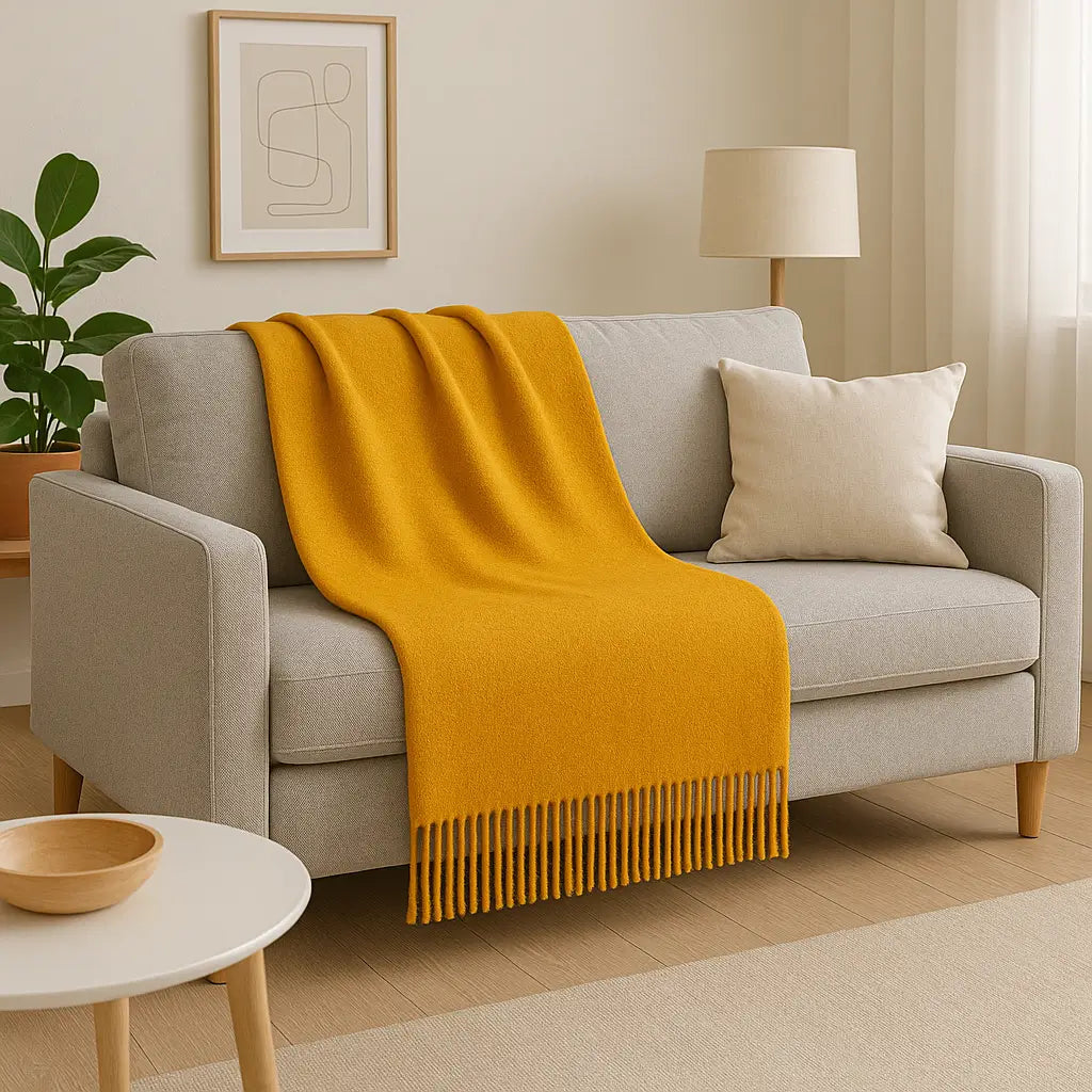 100% Cashmere Throw Blanket - 54"x60"
