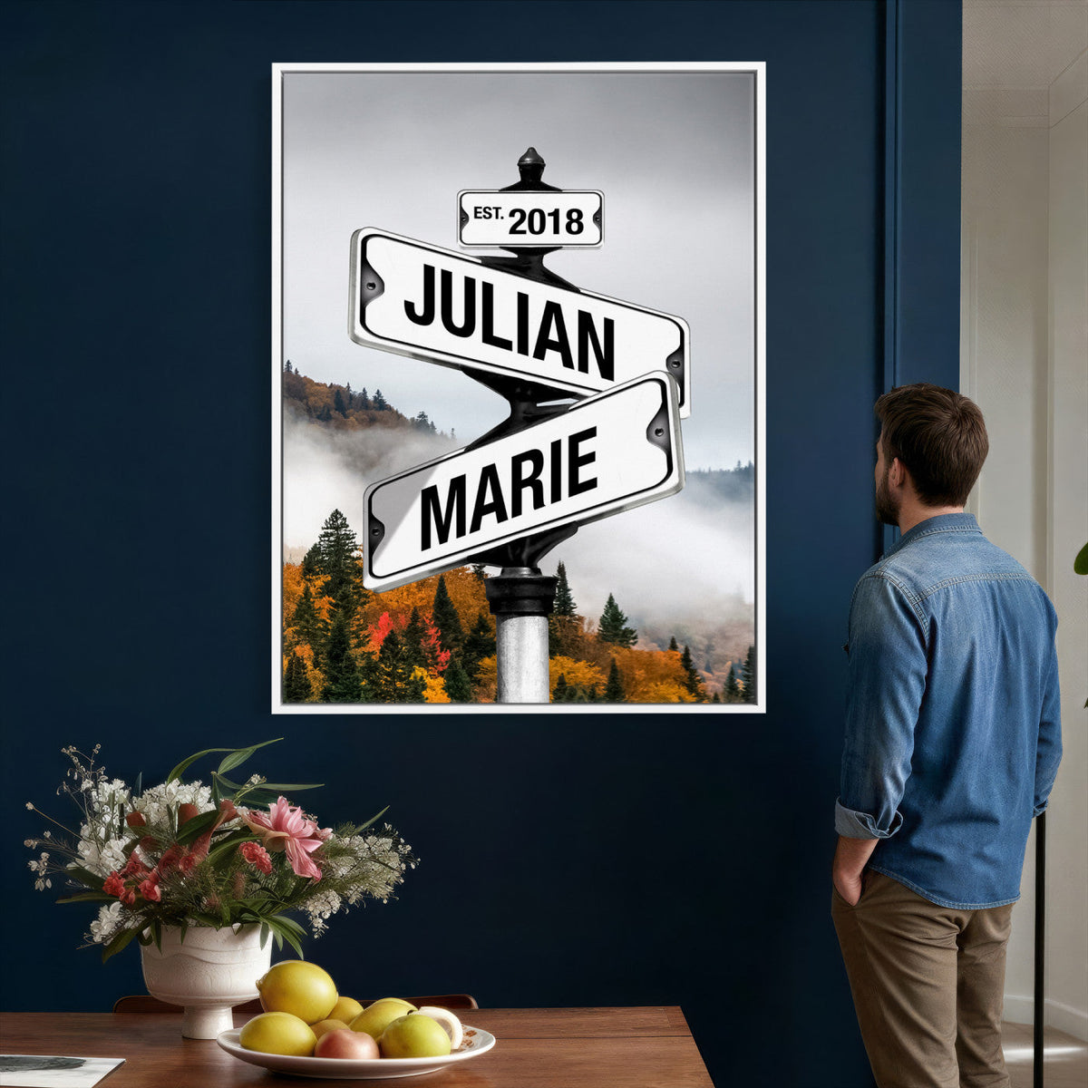 Personalized Street Sign Art Canvas Print
