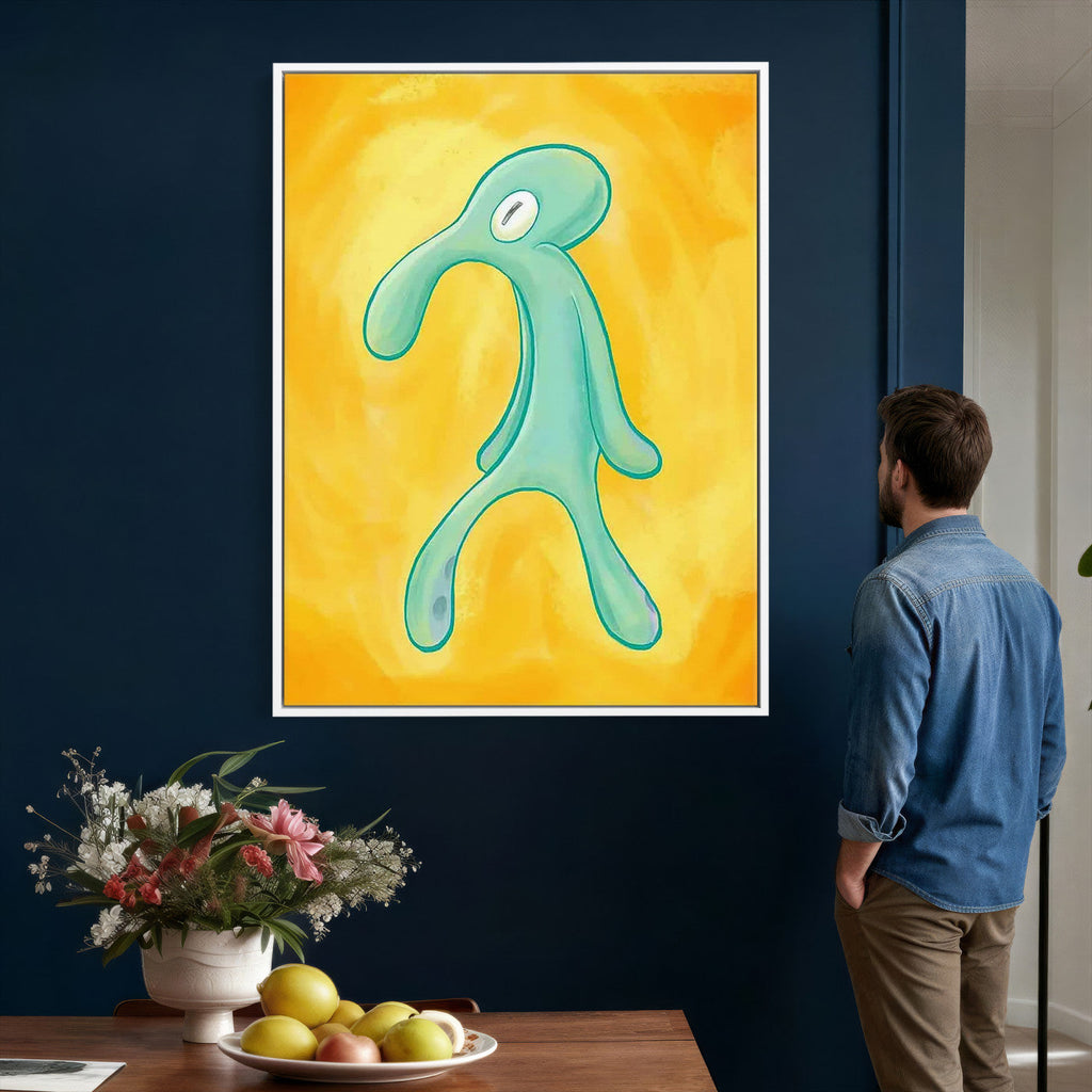 Squidward Tentacles Wall Art Canvas Print | Bold and Brash