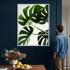 Abstract Teal Blue Wall Art Canvas Print, Modern Abstract Color Block