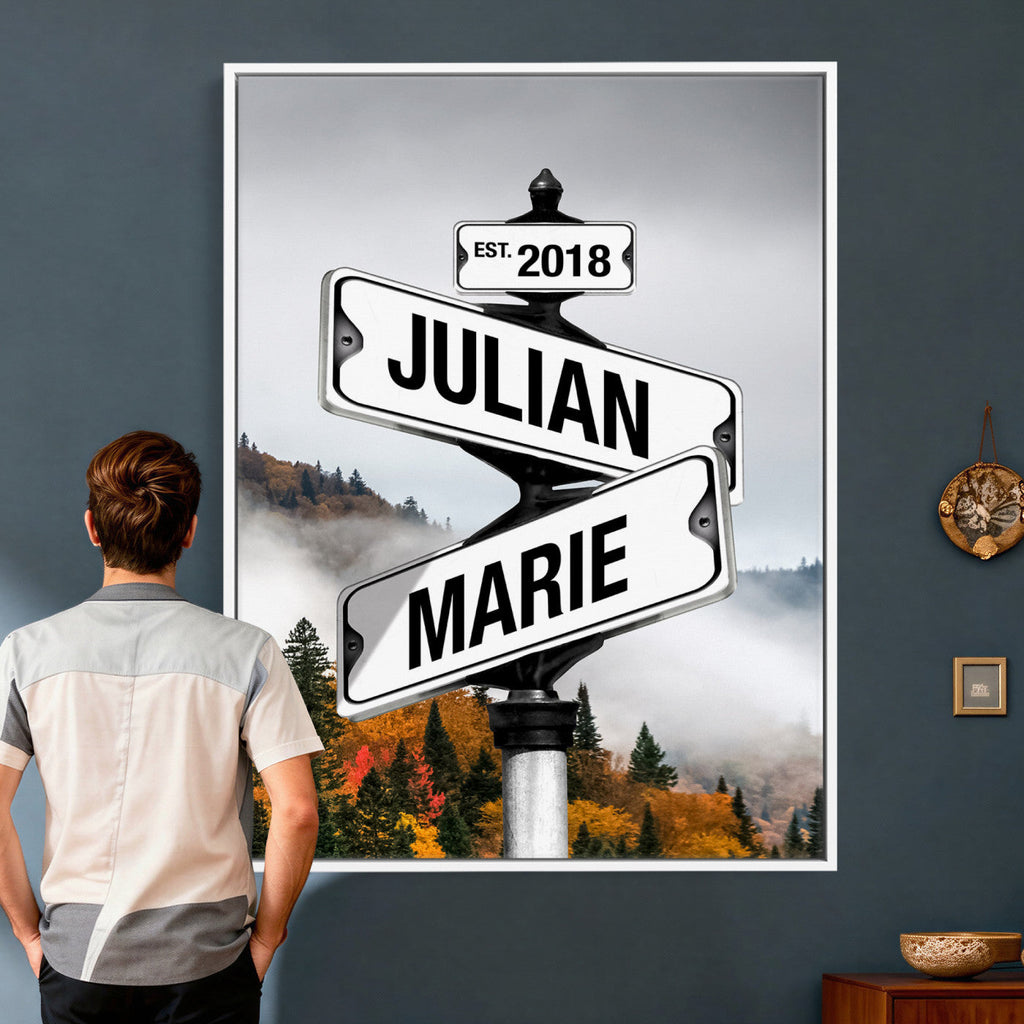 Personalized Street Sign Art Canvas Print