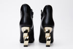 The Abriel Black Leather Ankle Women Boot