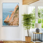 Cliff Divers Wall Art Canvas Print | Oceanfront Cliffs and Waves