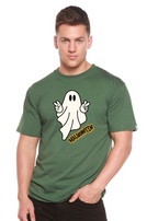 Halloween Ghost Unisex Bamboo Viscose/Organic Cotton Short Sleeve Graphic T-Shirt