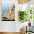 Cliff Divers Wall Art Canvas Print | Oceanfront Cliffs and Waves