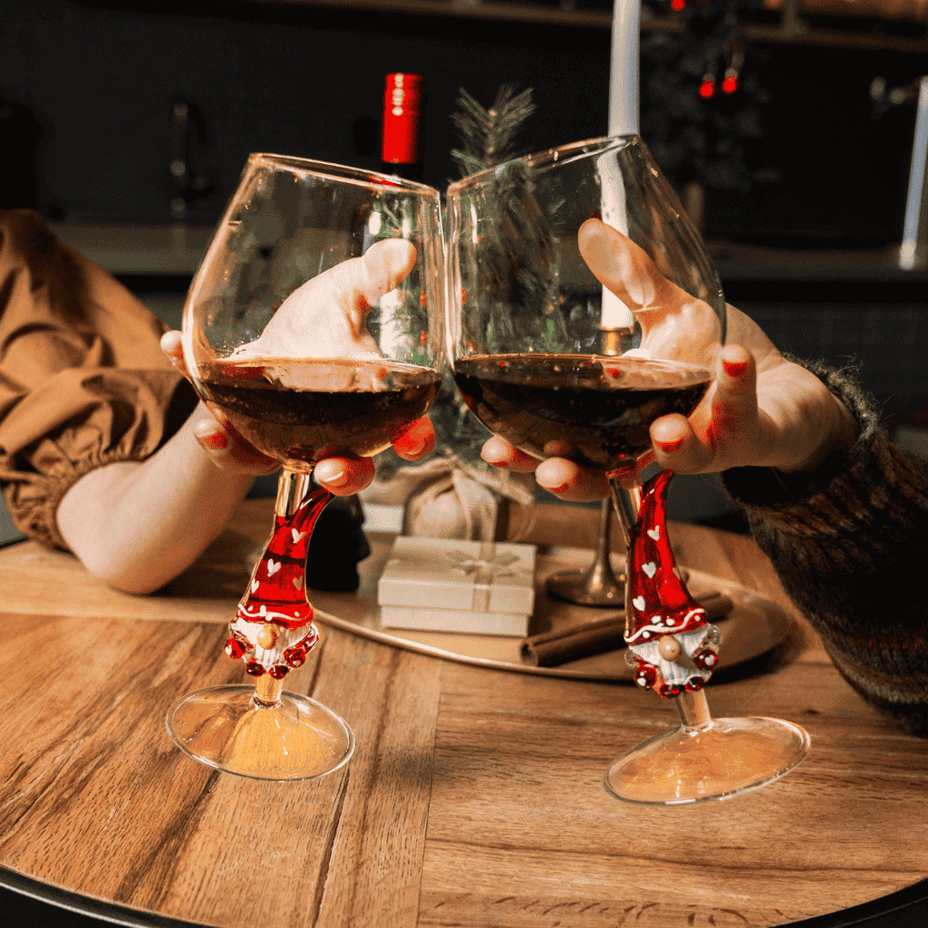3D Stemmed Gnome Wine Glasses