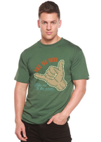 Ride The Wave Men's Bamboo Viscose/Organic Cotton Short Sleeve Graphic T-Shirt