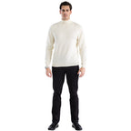 Mens Off-white Pullover Turtleneck Sweater