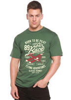 Born To Be Pilot Men's Bamboo Viscose/Organic Cotton Short Sleeve Graphic T-Shirt