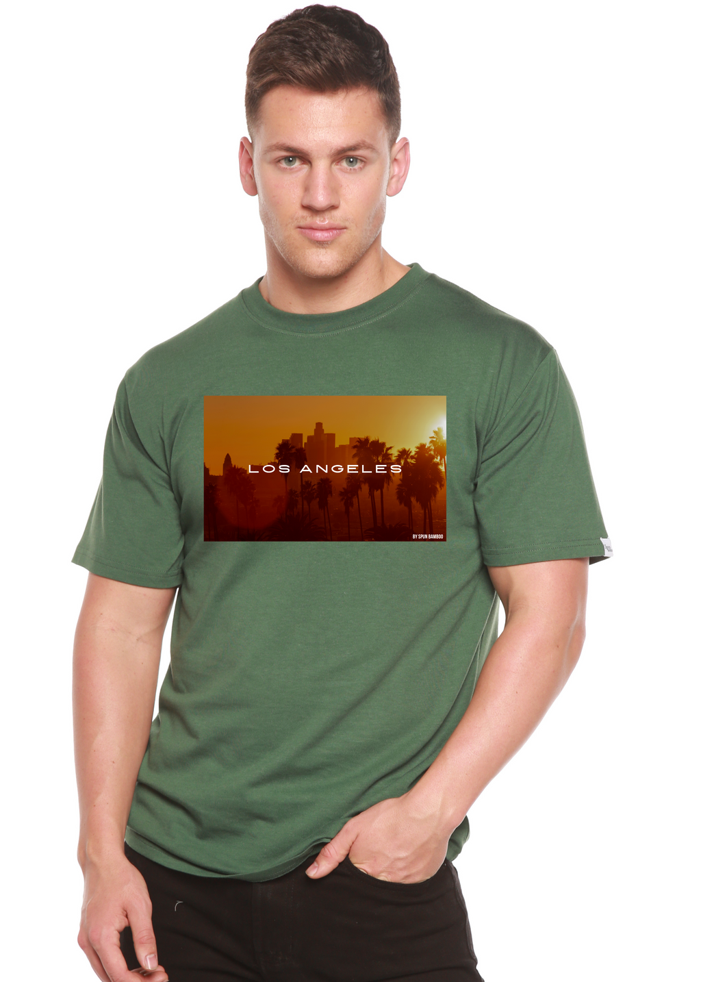 Los Angeles Unisex Bamboo Viscose/Organic Cotton Short Sleeve Graphic T-Shirt