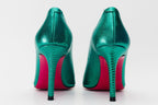 The Maple Green Leather Pump Fuchsia Sole Women Shoe