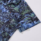 Hawaiian Shirt For Men Tropical Mirage Print Shirt Camp Collar 100% Cotton