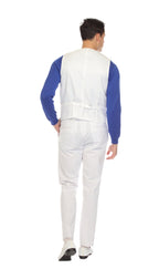 Men's White Double Breasted Seersucker Vest – Grant