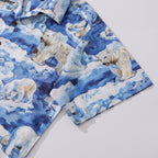 Hawaiian Shirt For Men Melting Away Print Shirt Camp Collar 100% Cotton