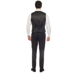 Men's Black Vest - Solo Adjustable Suit Vest & Waistcoat for Wedding, Groomsmen & Prom, Sizes 36-52 | Ferrecci