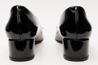The Foggia Black Leather Block Heel Pump Women Shoe