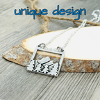 Mountain Range Forest Nature Necklace Bohemian Jewelry