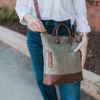 Otto Tote | Fatigue Washed Canvas + Brown Leather