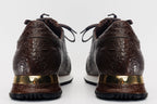 The Bomba Brown Crocodile Leather Men Sneaker