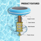 Solar Pool Ionizer for High Capacity Swimming Pools Reduces Chlorine