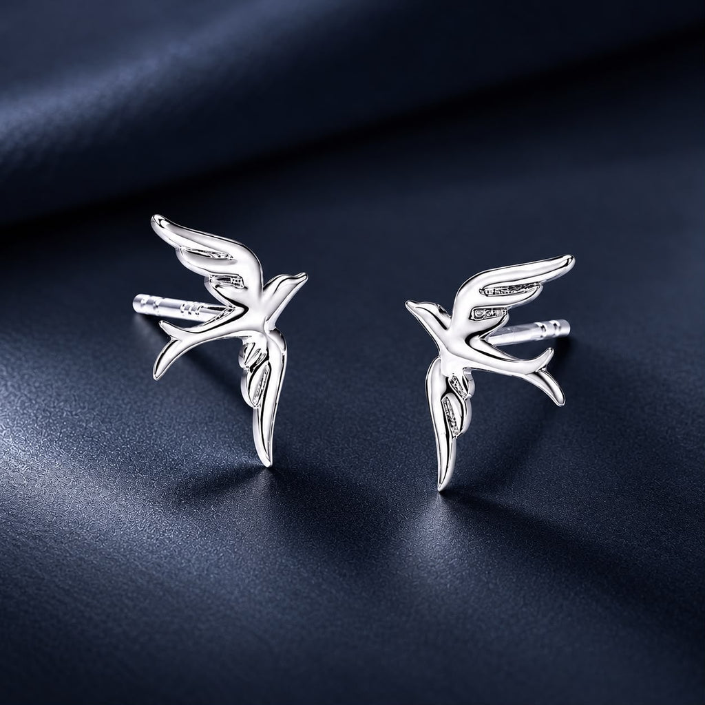 925 Sterling Silver Earrings 0.7*1.2cm for Women
