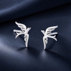 925 Sterling Silver Earrings 0.7*1.2cm for Women