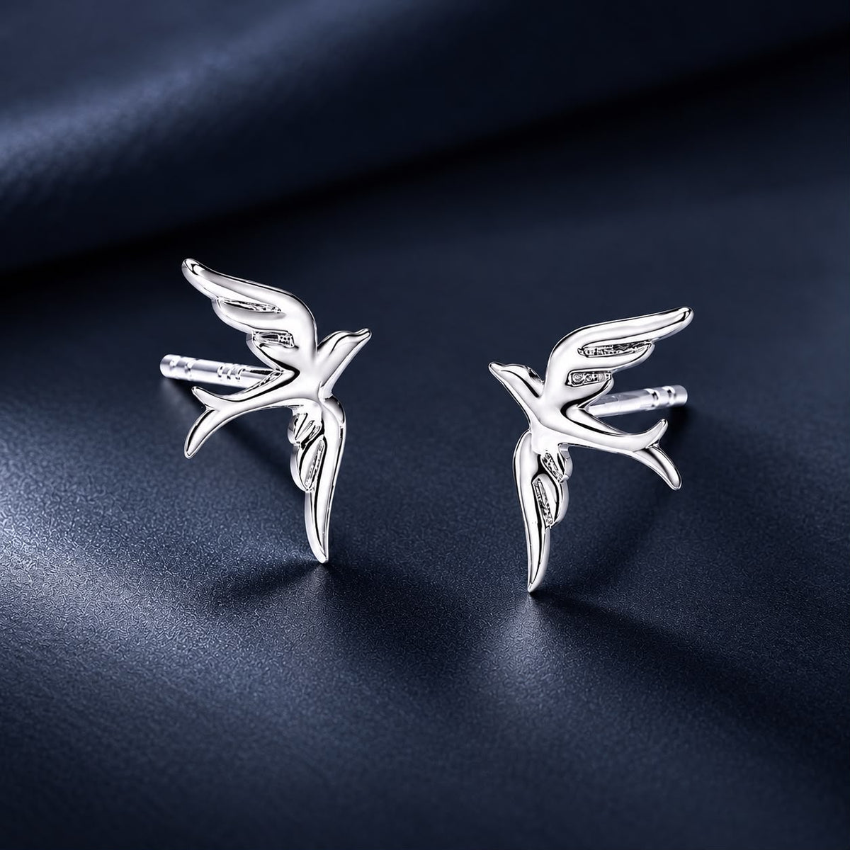 925 Sterling Silver Earrings 0.7*1.2cm for Women