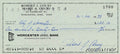Bob Cousy HOF Boston Celtics Signed/Autographed 1978 Bank Check JSA 165567