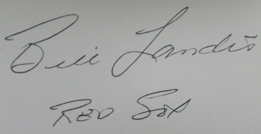 Bill Landis 1967 Boston Red Sox Signed 3x5 Index Card with 5x7  Photo 158532