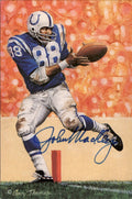 John Mackey HOF Autographed Goal Line Art GLAC Postcard Baltimore Colts JSA