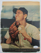 Mel Parnell Autographed Magazine Photo Boston Red Sox JSA