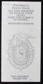 1987 East vs. West Shrine Game Ticket Stub Stanford Stadium