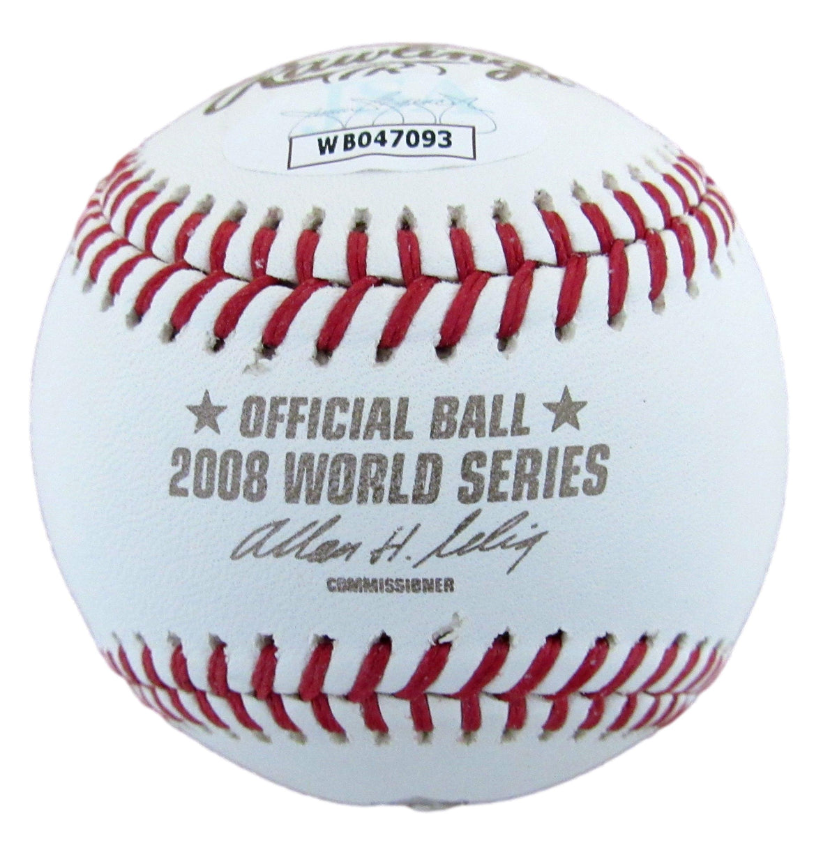 Carlos Ruiz/Brad Lidge Phillies Signed 2008 WORLD SERIES Baseball JSA 183560