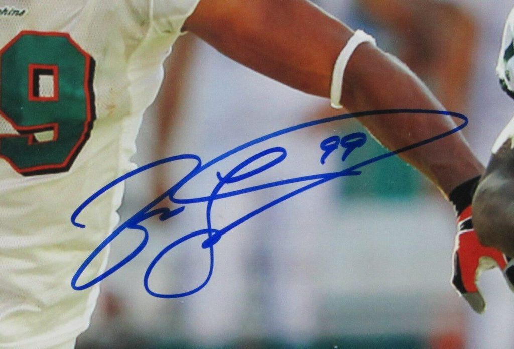 Jason Taylor HOF Miami Dolphins Signed/Auto 16x20 Photo Framed Beckett 166341