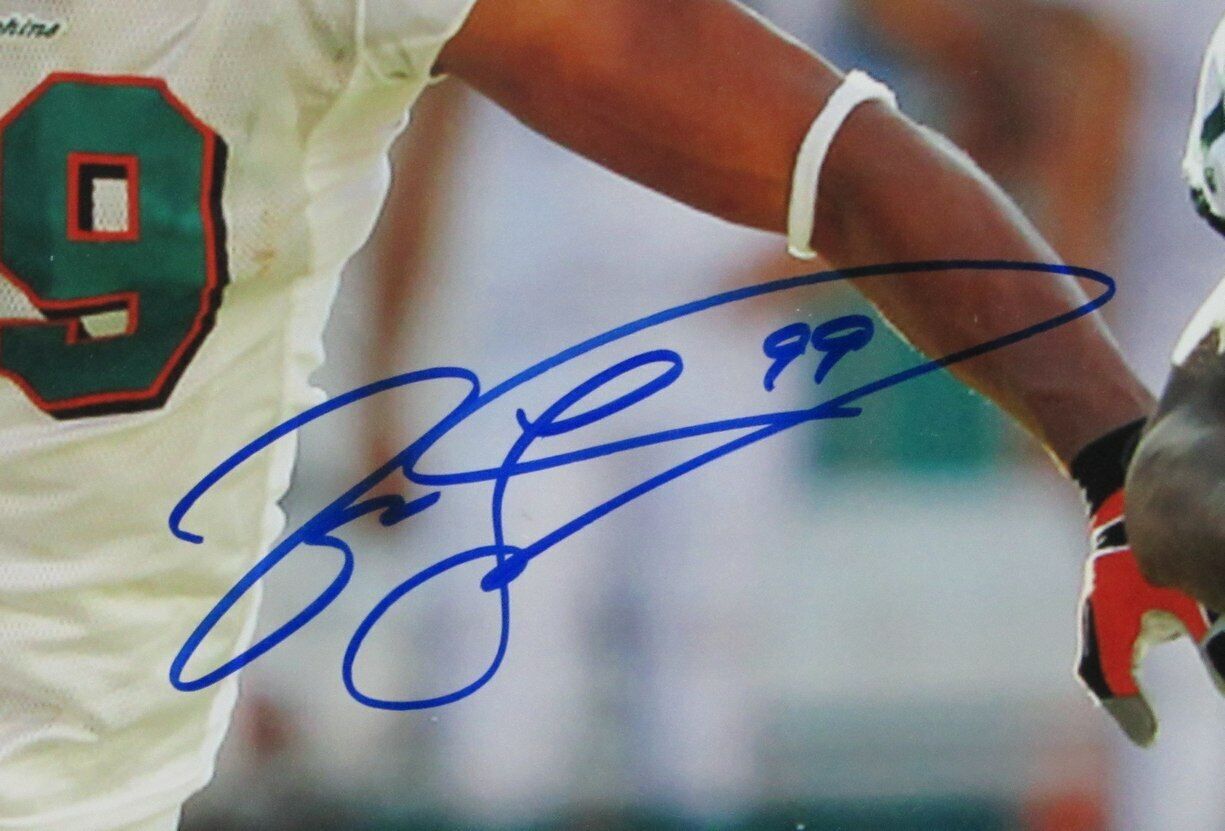 Jason Taylor HOF Miami Dolphins Signed/Auto 16x20 Photo Framed Beckett 166341