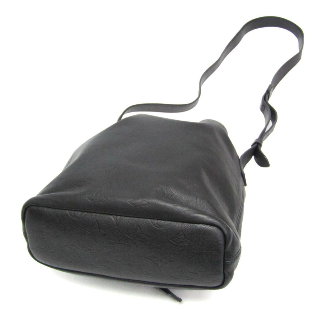 Louis Vuitton // Monogram Shadow Leather Bucket Bag // Black // Pre-Owned