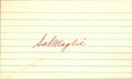 Sal Maglie Giants/Indians/Dodgers d.1992 Signed/Auto  3x5 Index Card 162721