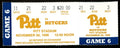 November 30, 1996 Pitt vs. Rutgers College Football Game Full Ticket