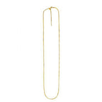 Endless Adjustable Box Chain in 14k Yellow Gold (0.95 mm)
