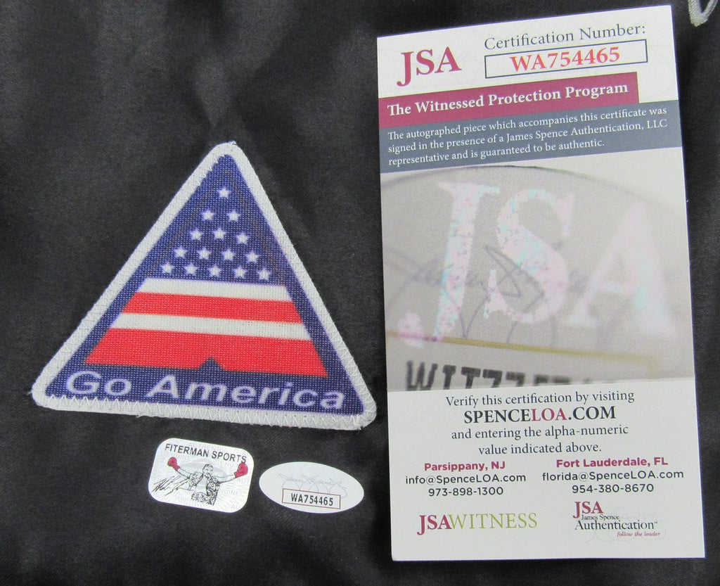 Mike Tyson Signed/Autographed Black USA Go America Boxing Trunks JSA 190479