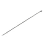 .925 Sterling Silver 1.0 Cttw Diamond Square Frame Miracle-Set Tennis Bracelet (I-J Color, I3 Clarity) - 7"