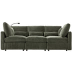 Modern Modular U-Shaped Sofa Bed With Movable Ottoman