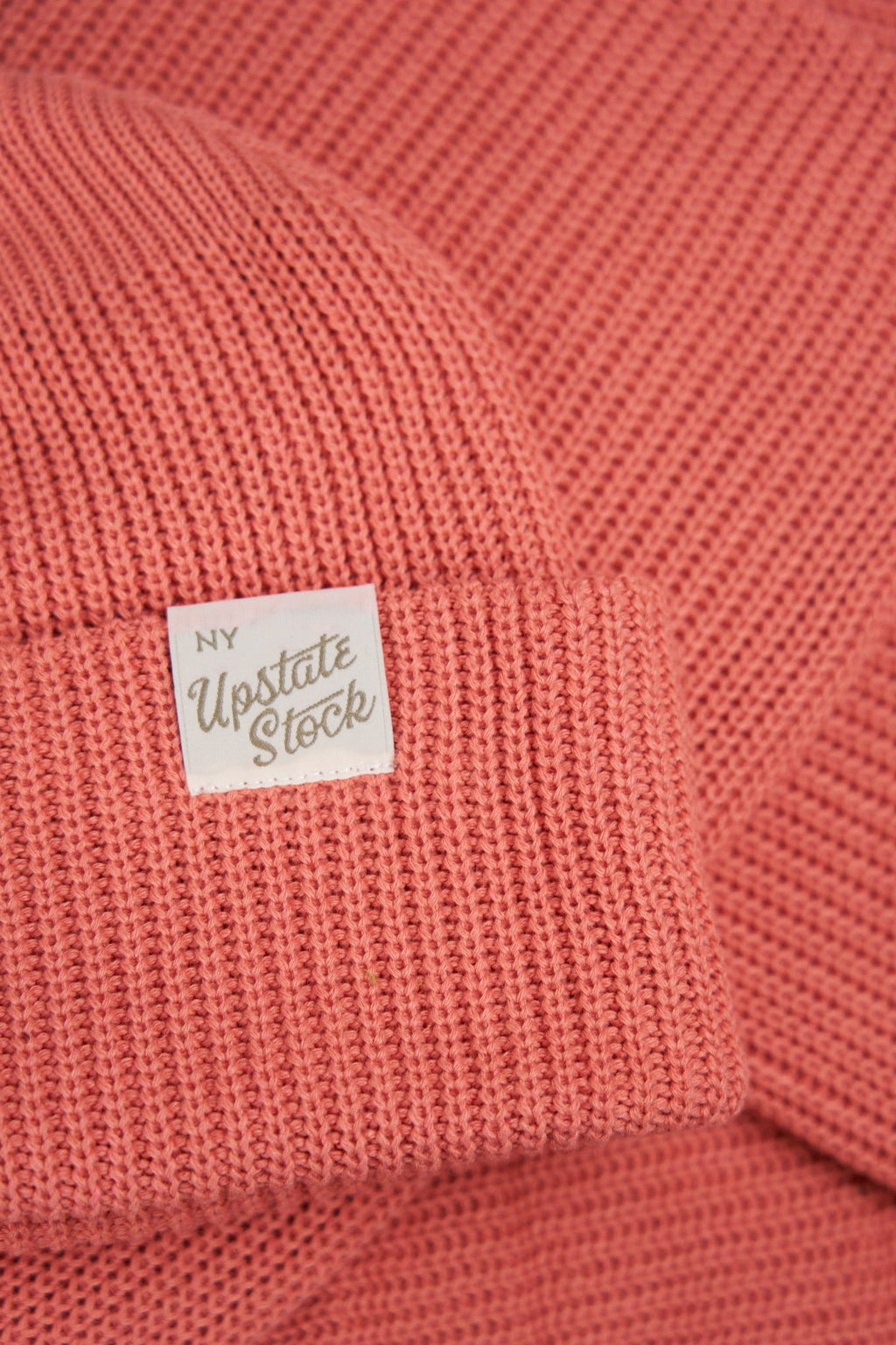 Coral Fine Gauge Upcycled Cotton Watchcap