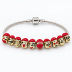 Christmas Red Hat Character Charm Bracelet – Festive Holiday Gift for Her