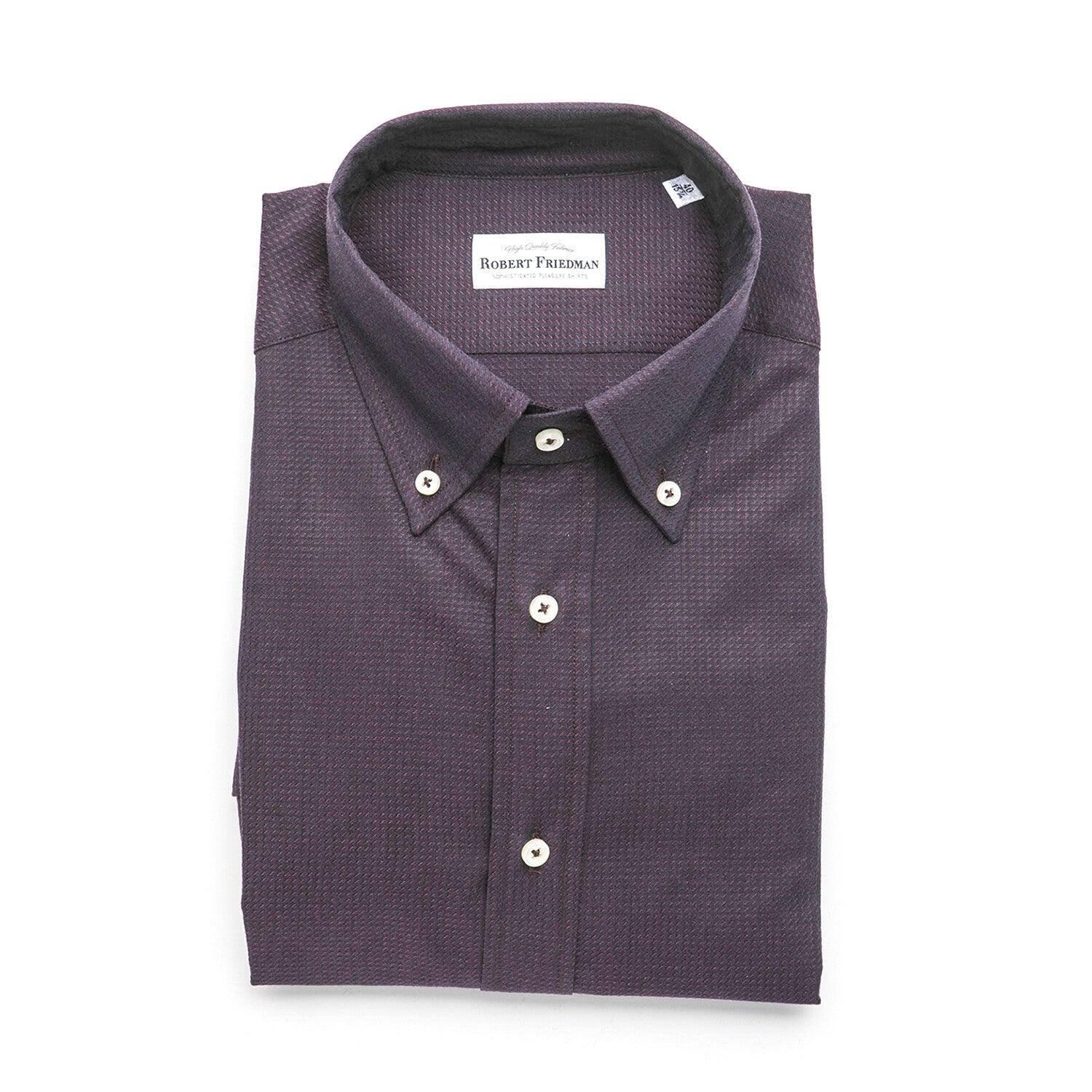 Mike Regular Button-Down Shirt // Black + Bordeaux