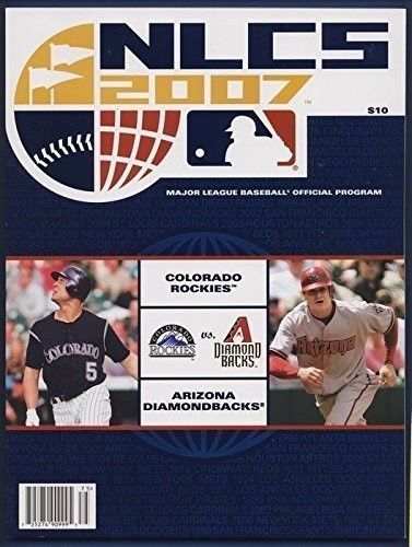 2007 MLB NLCS Arizona Diamondbacks vs Colorado Rockies Official Game Program