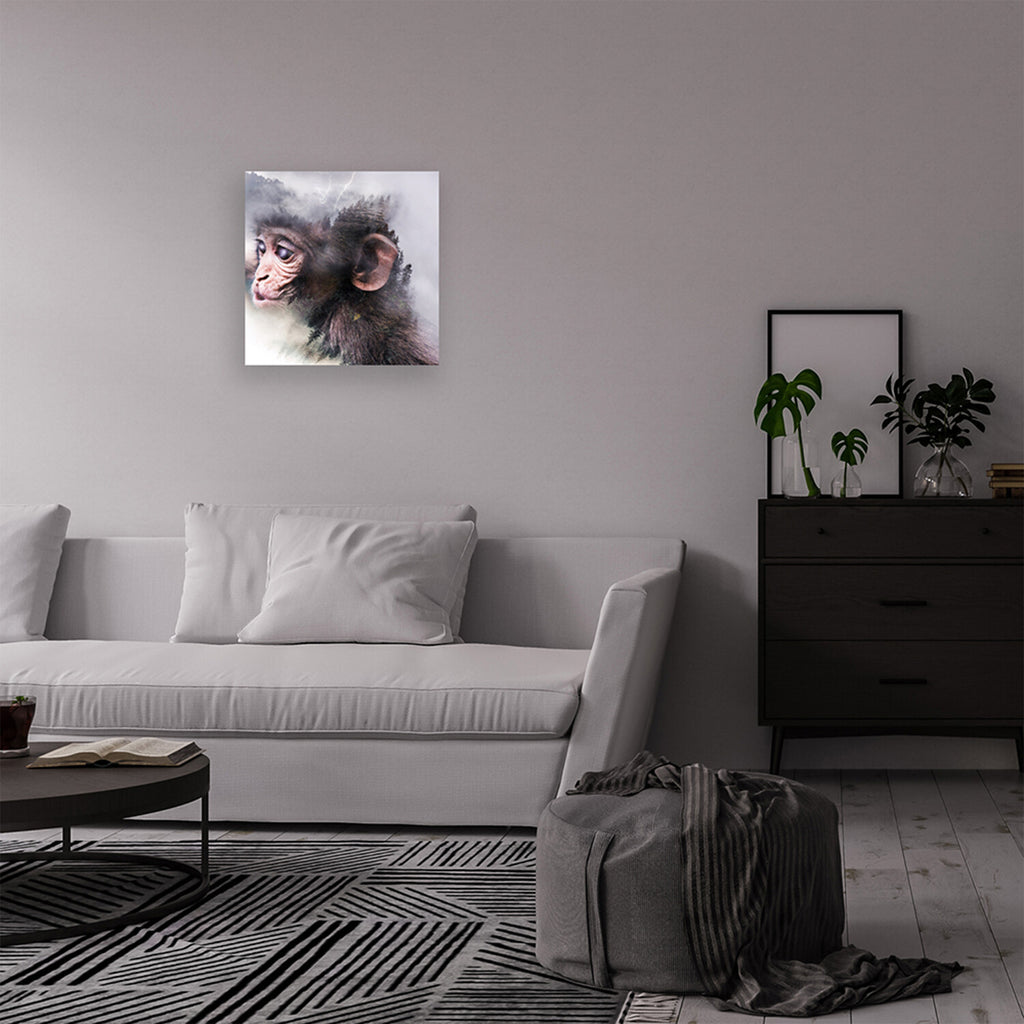Monkey Print On Acrylic Glass by Paul Haag