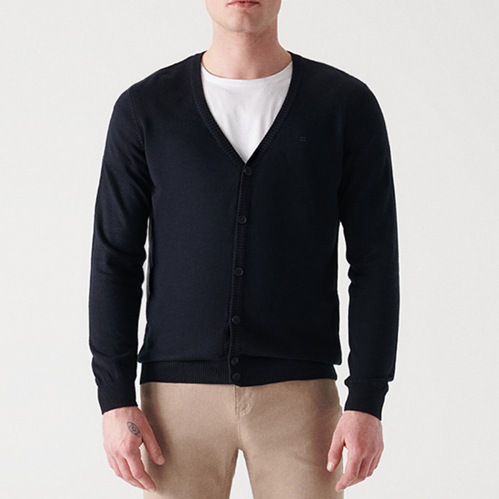 Button-Up Cardigan // Navy Blue
