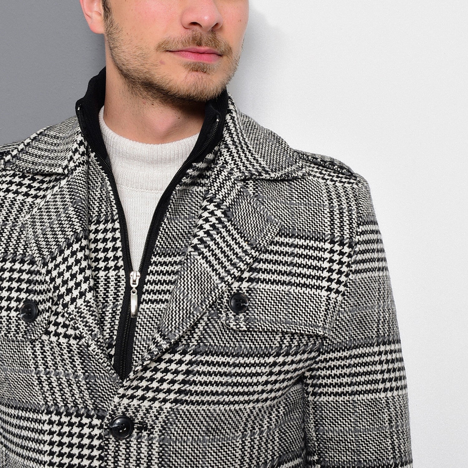 Sequoia Coat // Patterned Black